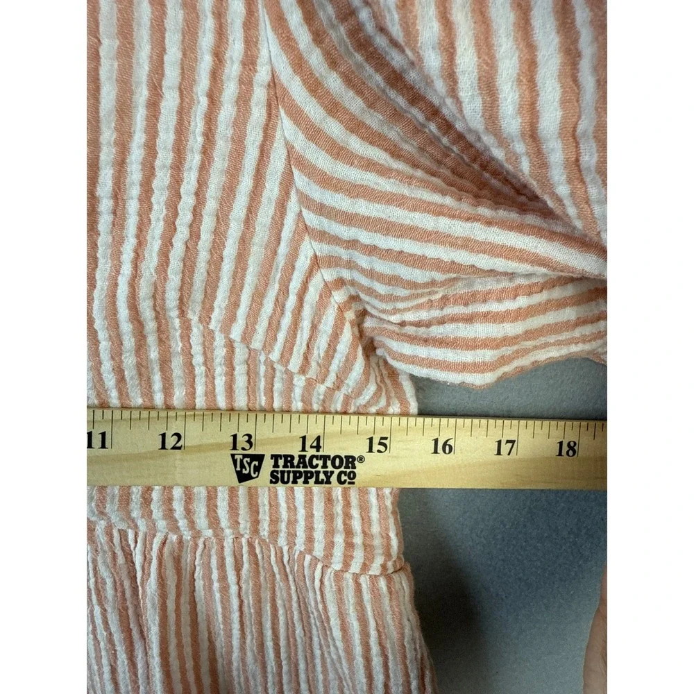 MINKPINK Striped Mini Dress Puff Sleeve Tiered‎ Casual Cute XS Babydoll Milkmaid
